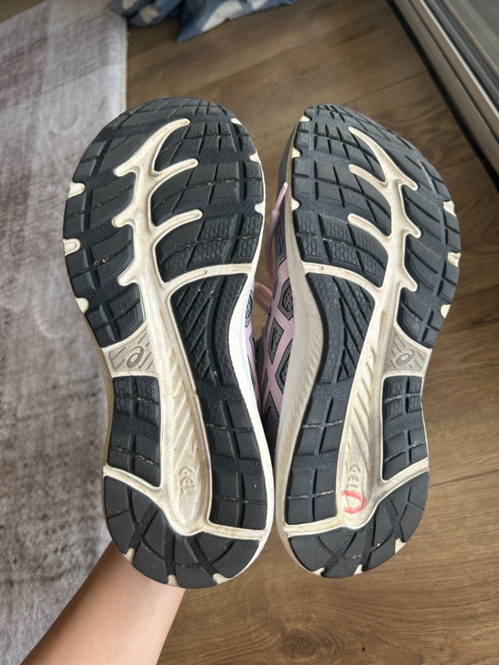 ASICS Gray and Pink Women's Running Sneakers - Picture 6 of 9
